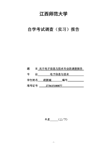 电子与信息技术专业调查报告