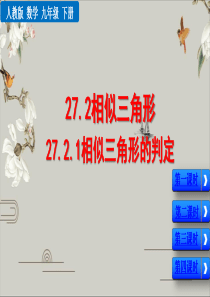 27.2.1相似三角形的判定