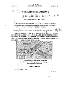 广东肇庆第四纪岩石地层划分