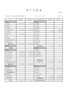 企业资产负债表及利润表(模板)