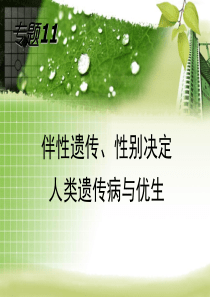 伴性遗传、性别决定人类遗传病与优生