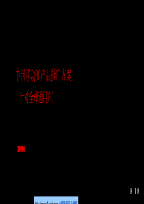 XXXX年中国移动3G产品推广方案