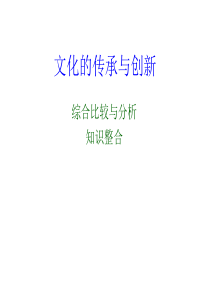 文化的传承与创新综合分解