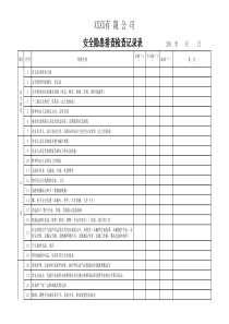 安全隐患排查检查记录表