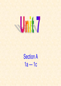 八年级下册英语unit7-section-a-1a-1c课件