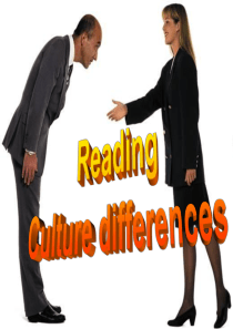 Reading(2)：Culturaldifferences