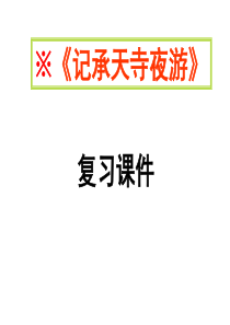 4.《记承天寺夜游》复习课件※