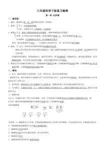 浙教版八年级下册科学复习提纲要点