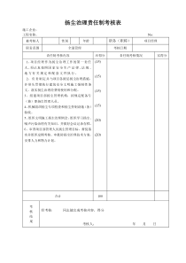 扬尘治理责任制考核表