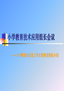 小学教育信息化工作在线检查情况小结PPT-小学教育技术应