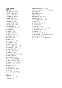 九年级高频单词与重点词组