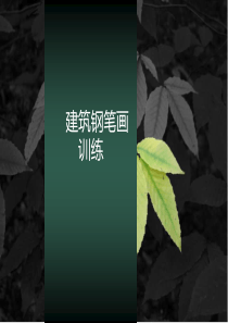 建筑钢笔画训练--ppt课件