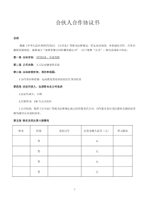 合伙人合作协议书