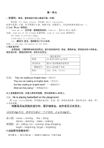 冀教版五年级英语知识点总结