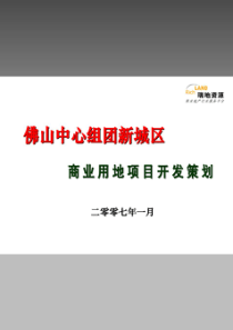 佛山市中心组团新城区商业用地项目开发策划846397519