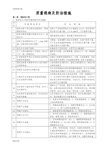 钢结构的高质量通病及防治要求措施