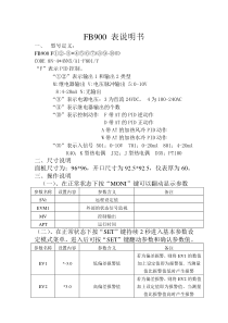 日本理化RKCFB900表说明书