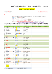 广州英语单词(含音标)-初三九年级上-沪教广深版