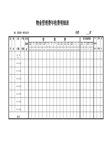 物业管理费收费明细表