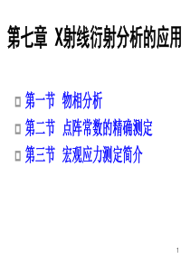 07-X射线衍射分析的应用