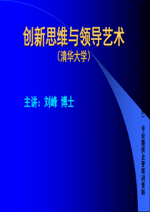 清华总裁班创新思维与领导艺术讲义(1)