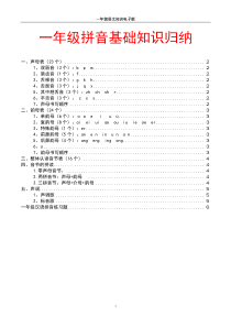 小学汉语拼音基础知识归纳