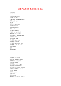 船舶甲板部物料英语词汇分类汇总