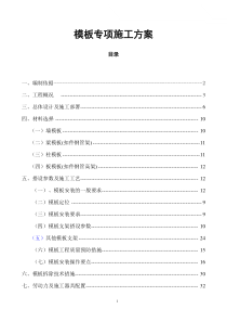 模板专项施工方案