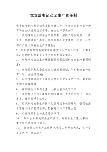 党支部书记、纪检委员、工会主席安全生产责任制