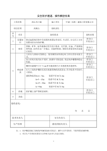 安全防护棚、通道搭设验收表