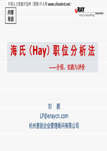 海氏(Hay)职位分析法——介绍、实践与评价