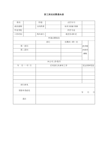 职工岗位应聘意向表-模板