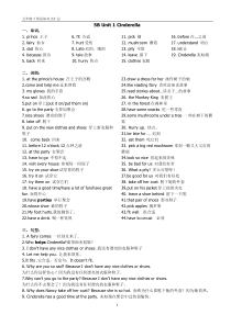 苏教版小学英语五年级下册知识点46279