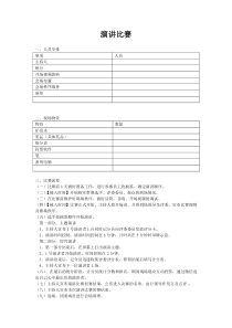 演讲比赛活动方案(含评分表、工作流程、评分细则、各种表格)