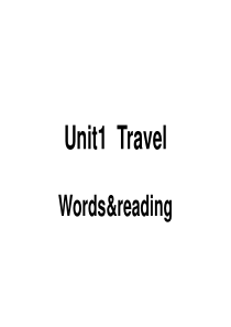 Unit1Travelwords&reading