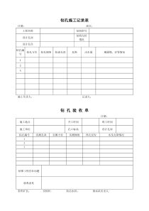 钻孔施工、验收、移交记录表