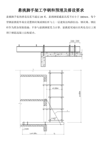 悬挑脚手架工字钢和预埋要求