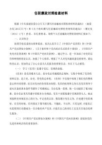 任前廉政对照检查材料