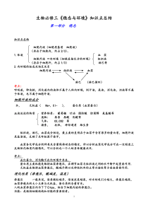 生物必修三知识点总结