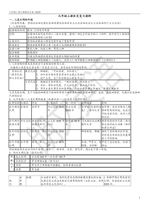 九年级历史复习提纲表格+文字