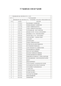 不予备案的进口旧机电产品范围-天津出入境检验检疫局--互联