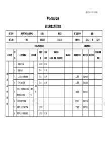 部门月度工作计划表(模板)