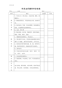 针灸治疗操作评分实用标准