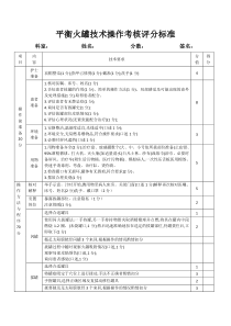 平衡火罐技术操作考核评分标准