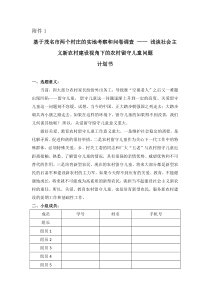 毛概社会实践活动计划书