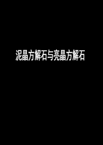 泥晶、亮晶的区别