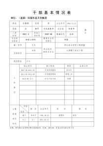 个人简历及个人信息表模板