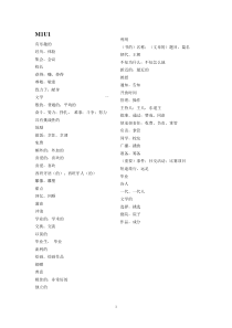 牛津译林版高中英语必修1-11单词默写版