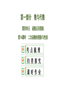 2020中考数学大一轮复习课件14：二次函数的图象与性质