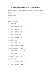 改性重质碳酸钙超细粉体加工项目可行性研究报告